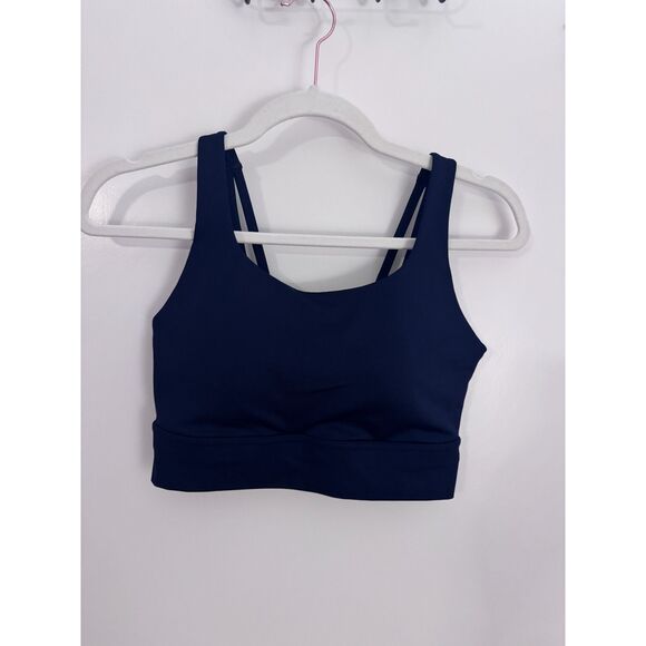 Avia Women's Padded Strappy Back Sports Bra Navy Size M Worn Once EUC - Picture 2 of 3
